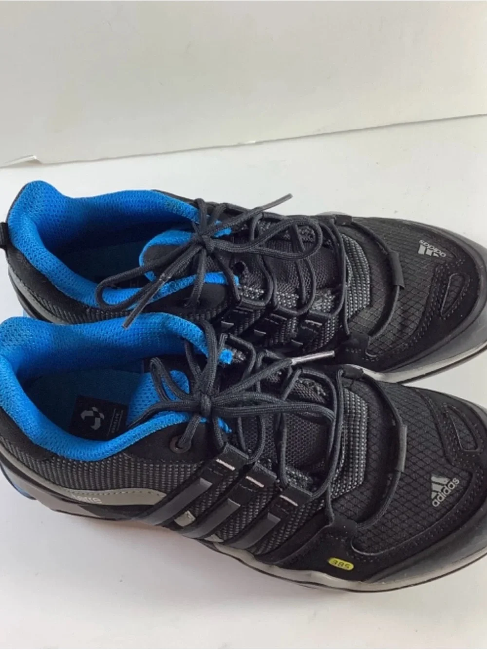 Adidas Terrex 385 Outdoor Ortholite Trail Hiking Shoes Black Blue Men 6.5